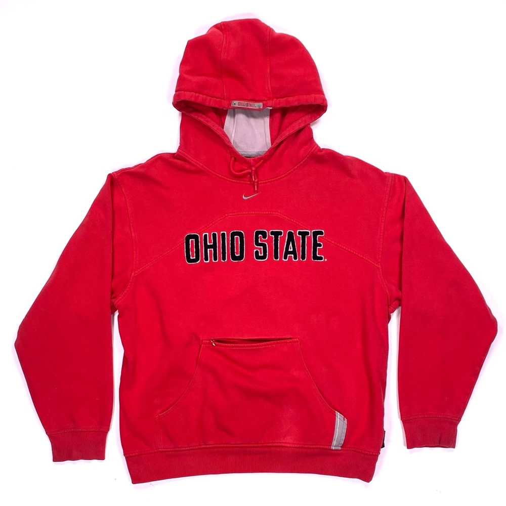 Vtg Ohio State Nike Hoodie Center Swoosh - Mens Medium